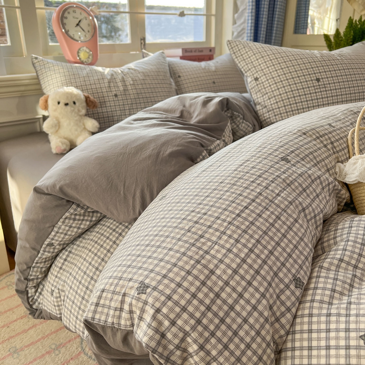 91家纺网 家纺一手货源 找家纺 （总）思诺羽床笠 2026新款古法水洗仿棉云感棉三件套四件套