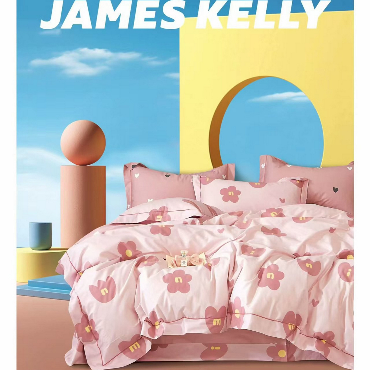 91家纺网 家纺一手货源 找家纺 （总1）未来家居 JAMES KELLY （铂金凯丽）2026新款40支13376全棉印染铂金长绒棉四件套-系列9