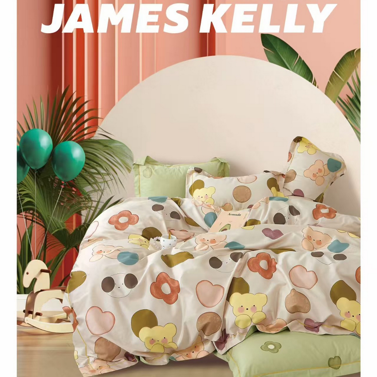 91家纺网 家纺一手货源 找家纺 （总1）未来家居 JAMES KELLY （铂金凯丽）2026新款40支13376全棉印染铂金长绒棉四件套-系列9