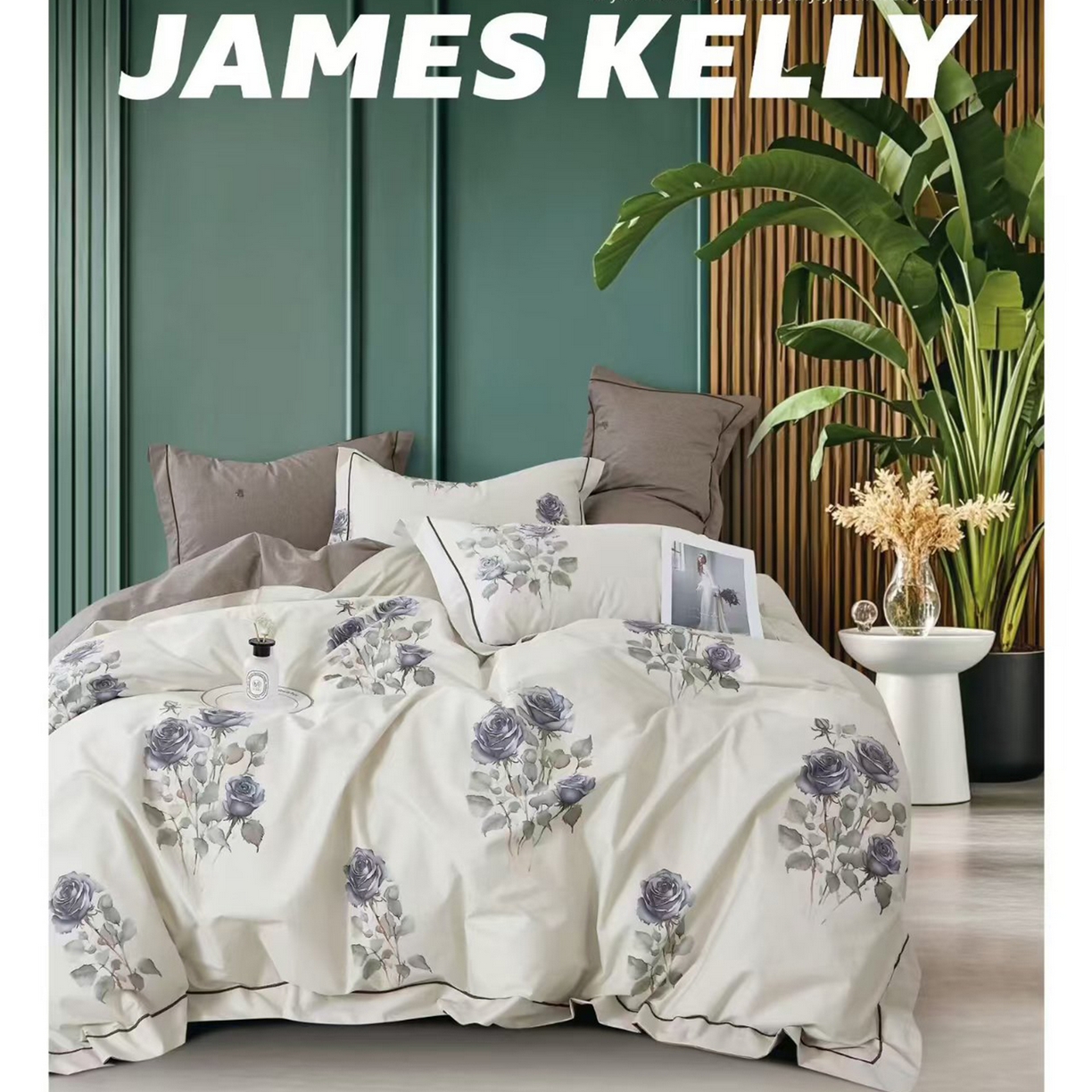 91家纺网 家纺一手货源 找家纺 （总1）未来家居 JAMES KELLY （铂金凯丽）2026新款40支13376全棉印染铂金长绒棉四件套-系列9