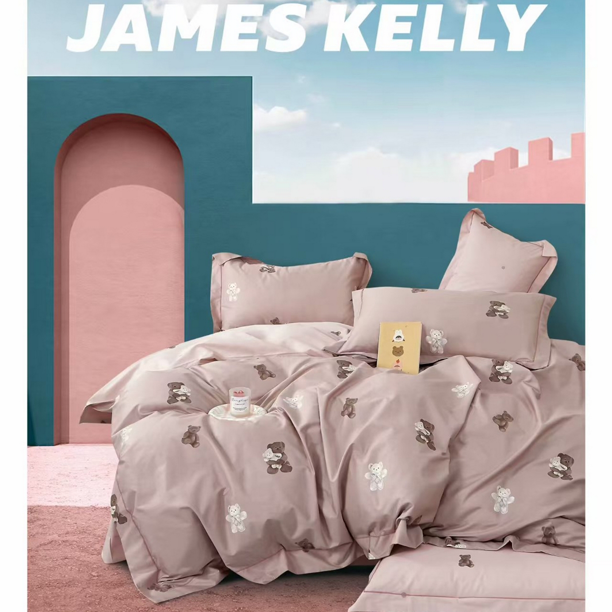 91家纺网 家纺一手货源 找家纺 （总1）未来家居 JAMES KELLY （铂金凯丽）2026新款40支13376全棉印染铂金长绒棉四件套-系列9