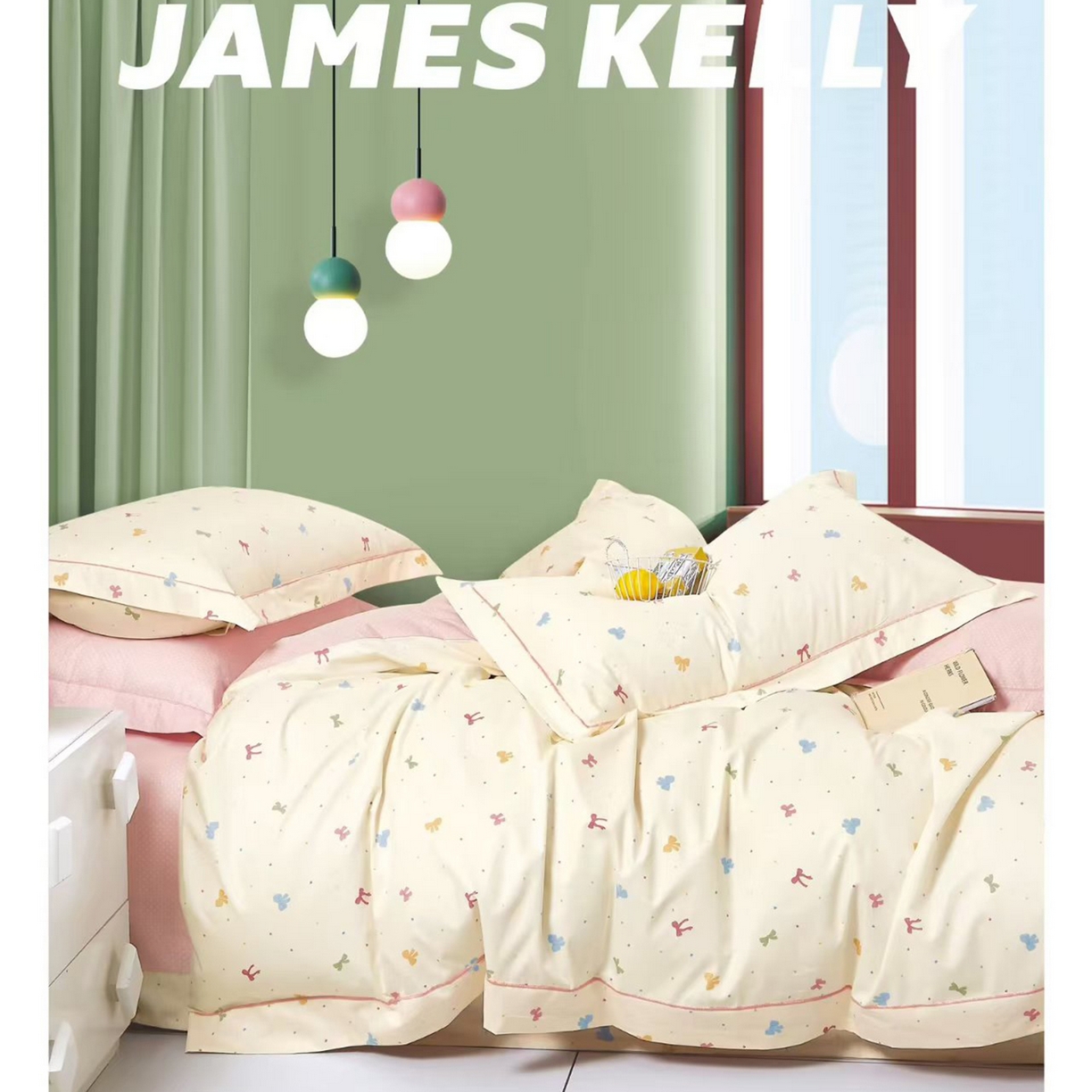 91家纺网 家纺一手货源 找家纺 （总1）未来家居 JAMES KELLY （铂金凯丽）2026新款40支13376全棉印染铂金长绒棉四件套-系列9