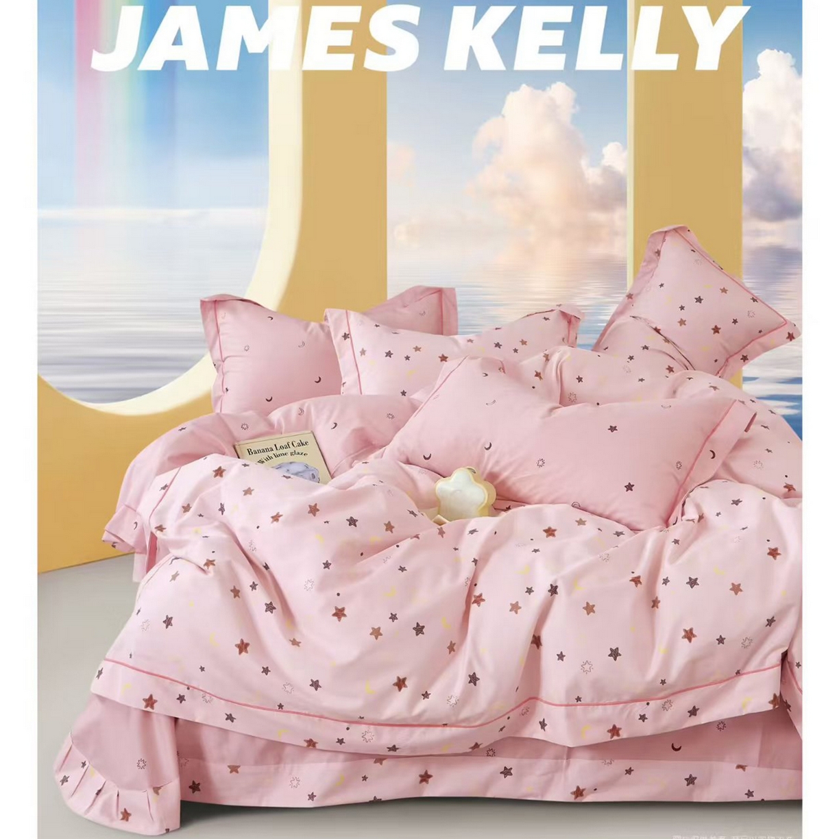 91家纺网 家纺一手货源 找家纺 （总1）未来家居 JAMES KELLY （铂金凯丽）2026新款40支13376全棉印染铂金长绒棉四件套-系列9