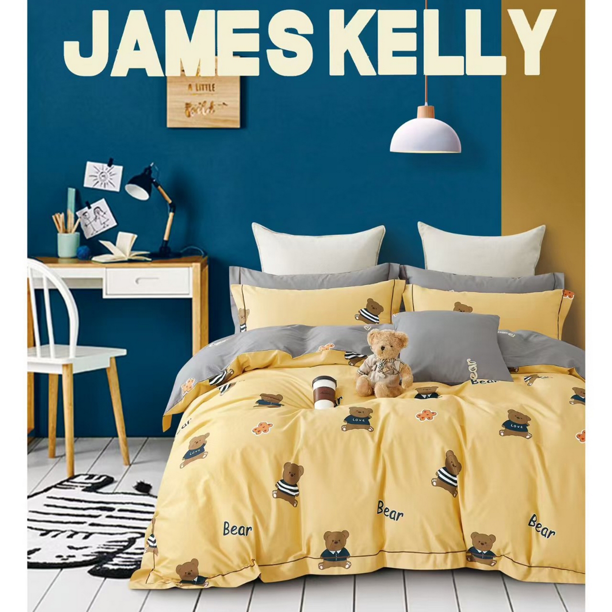 91家纺网 家纺一手货源 找家纺 （总1）未来家居 JAMES KELLY （铂金凯丽）2026新款40支13376全棉印染铂金长绒棉四件套-系列9