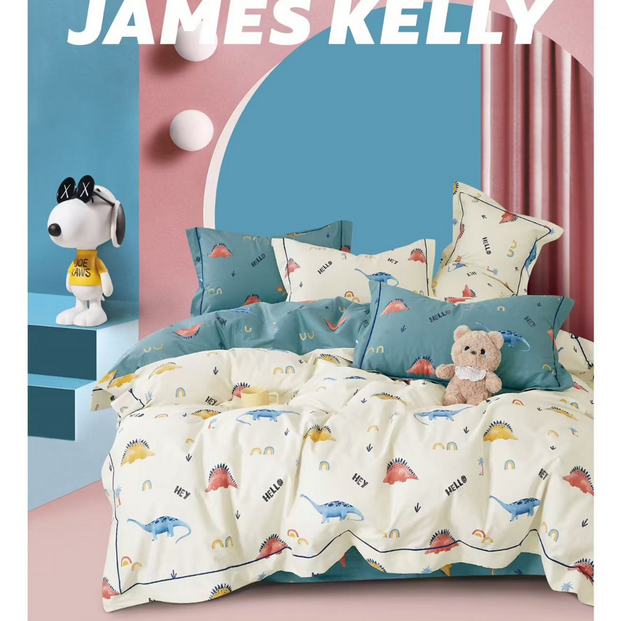 91家纺网 家纺一手货源 找家纺 （总1）未来家居 JAMES KELLY （铂金凯丽）2026新款40支13376全棉印染铂金长绒棉四件套-系列9