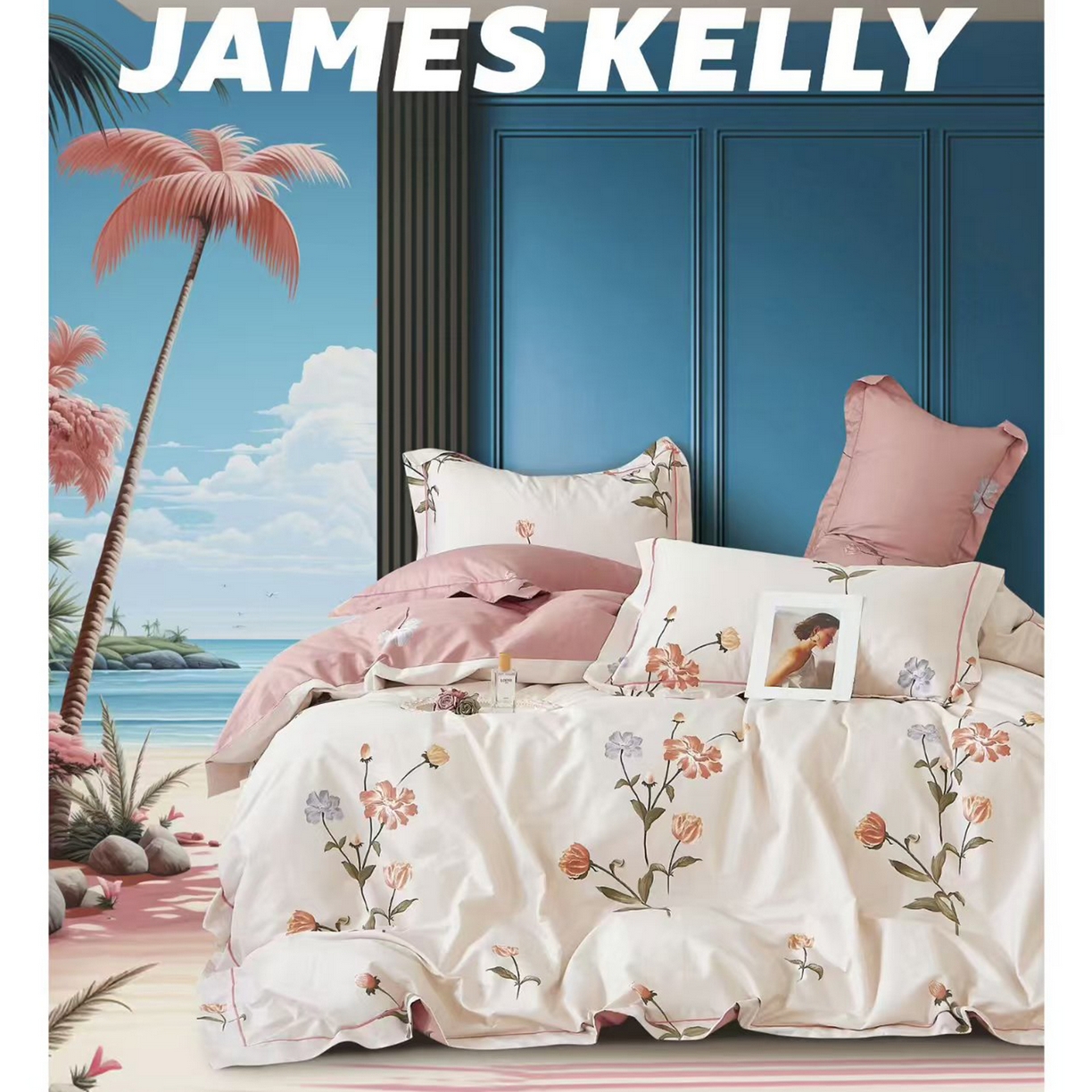 91家纺网 家纺一手货源 找家纺 （总1）未来家居 JAMES KELLY （铂金凯丽）2026新款40支13376全棉印染铂金长绒棉四件套-系列9