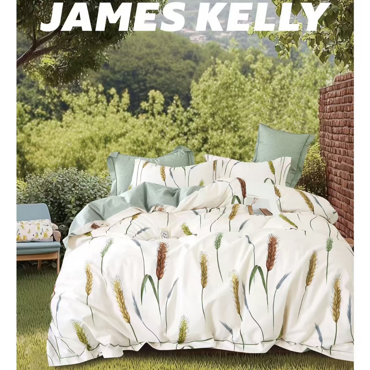 91家纺网 家纺一手货源 找家纺 （总1）未来家居 JAMES KELLY （铂金凯丽）2026新款40支13376全棉印染铂金长绒棉四件套-系列9