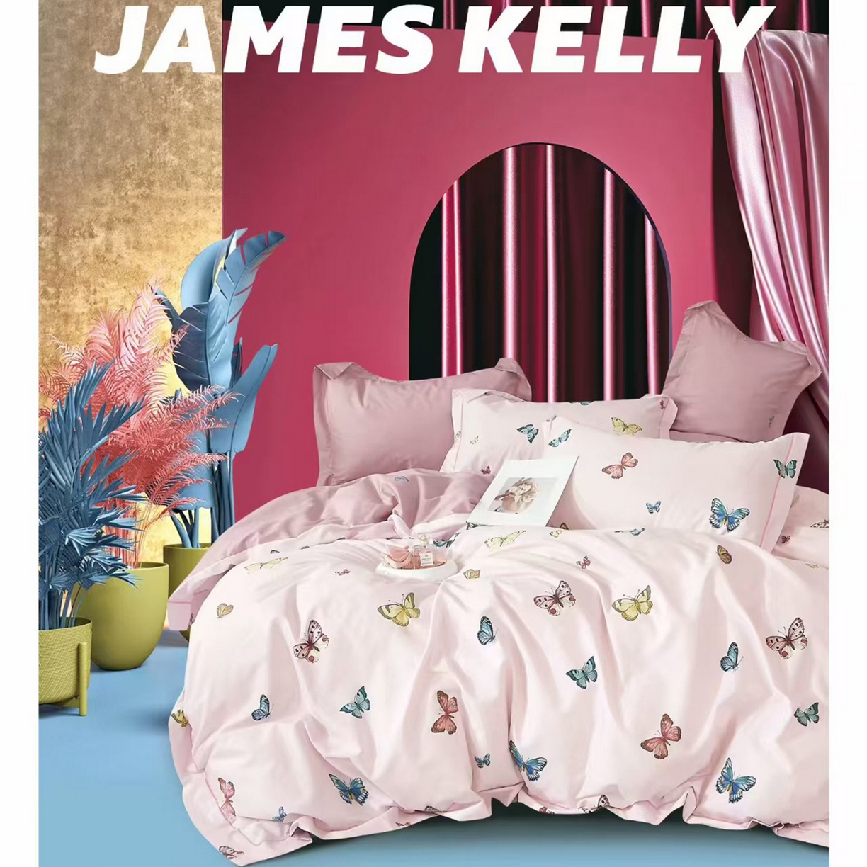 91家纺网 家纺一手货源 找家纺 （总1）未来家居 JAMES KELLY （铂金凯丽）2026新款40支13376全棉印染铂金长绒棉四件套-系列9