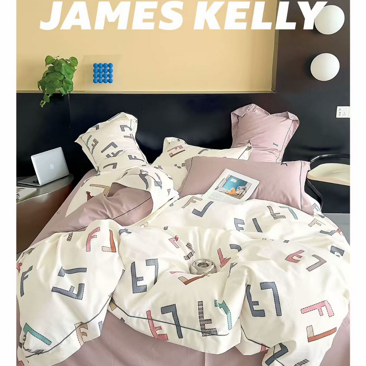 91家纺网 家纺一手货源 找家纺 （总1）未来家居 JAMES KELLY （铂金凯丽）2026新款40支13376全棉印染铂金长绒棉四件套-系列9