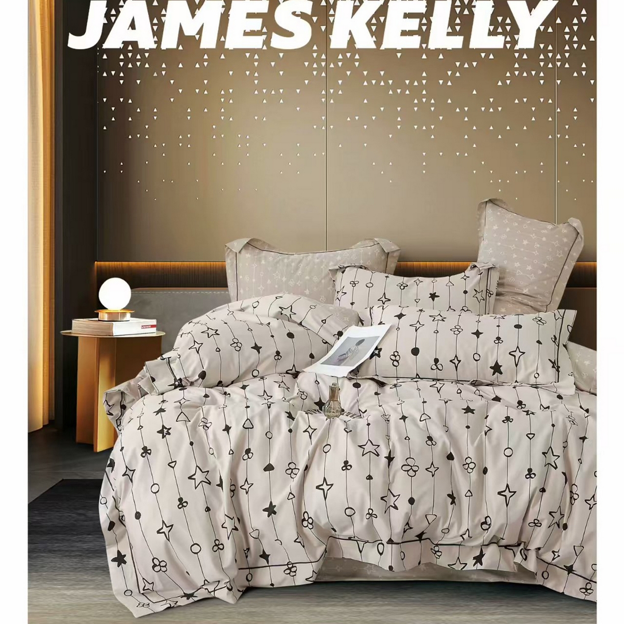 91家纺网 家纺一手货源 找家纺 （总1）未来家居 JAMES KELLY （铂金凯丽）2026新款40支13376全棉印染铂金长绒棉四件套-系列9