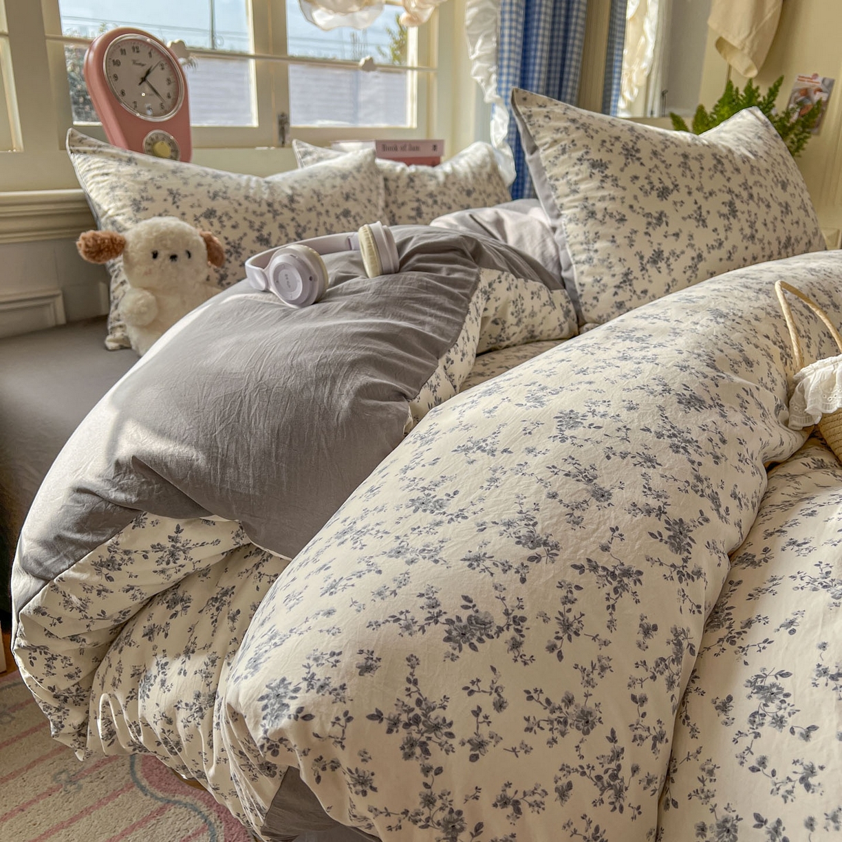 思诺羽床笠 2026新款古法水洗仿棉云感棉三件套四件套 初夏