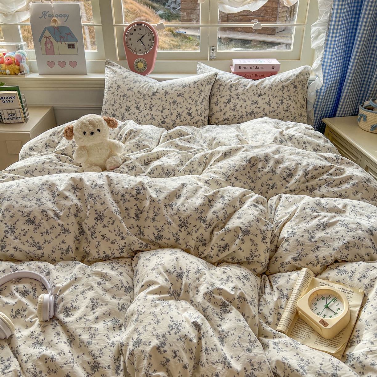 91家纺网 家纺一手货源 找家纺 思诺羽床笠 2026新款古法水洗仿棉云感棉三件套四件套 初夏