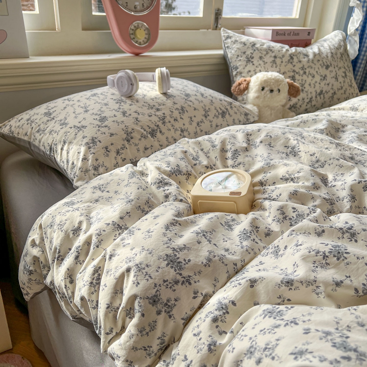 91家纺网 家纺一手货源 找家纺 思诺羽床笠 2026新款古法水洗仿棉云感棉三件套四件套 初夏