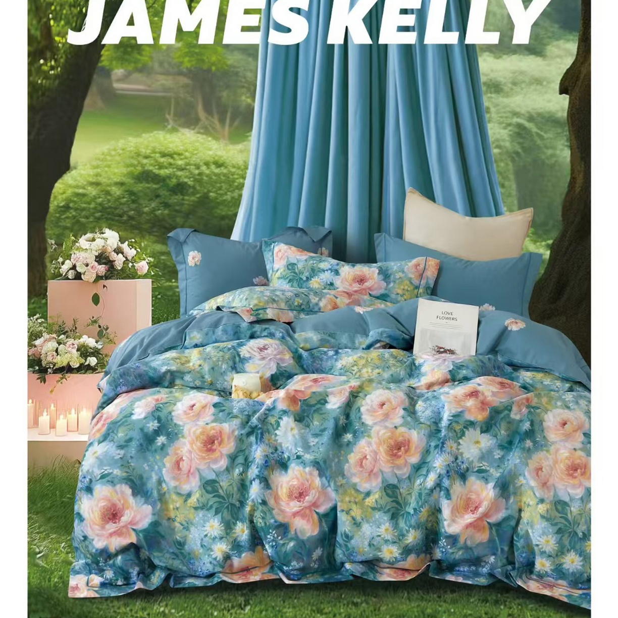 91家纺网 家纺一手货源 找家纺 （总1）未来家居 JAMES KELLY （铂金凯丽）2026新款40支13376全棉印染铂金长绒棉四件套-系列9