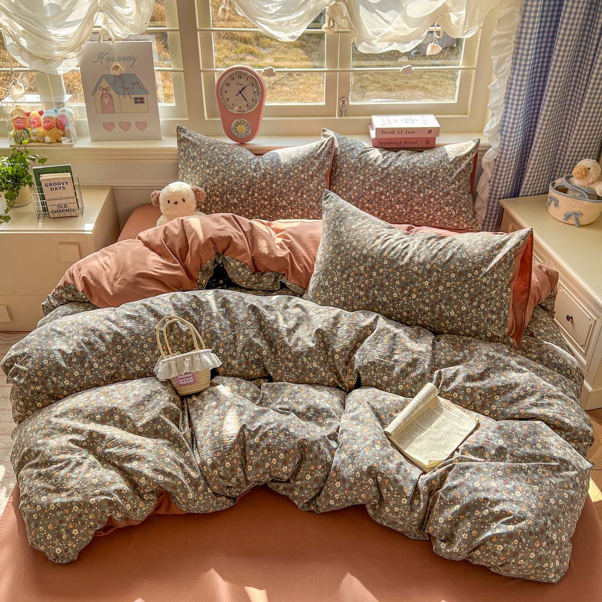 91家纺网 家纺一手货源 找家纺 思诺羽床笠 2026新款古法水洗仿棉云感棉三件套四件套 梵高映像