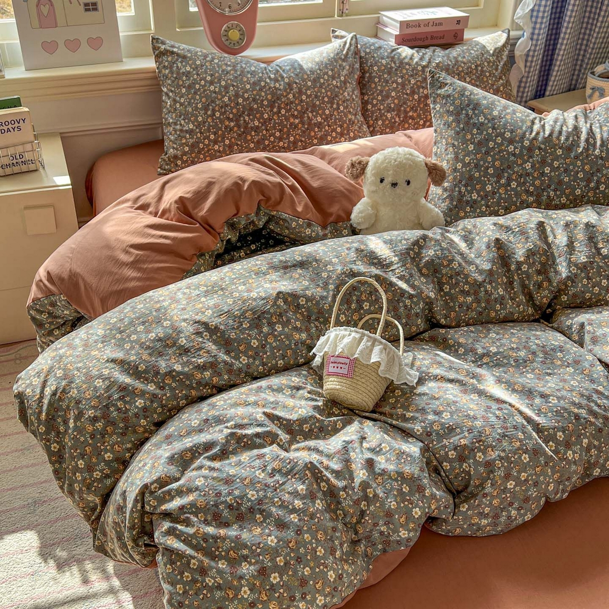 91家纺网 家纺一手货源 找家纺 思诺羽床笠 2026新款古法水洗仿棉云感棉三件套四件套 梵高映像