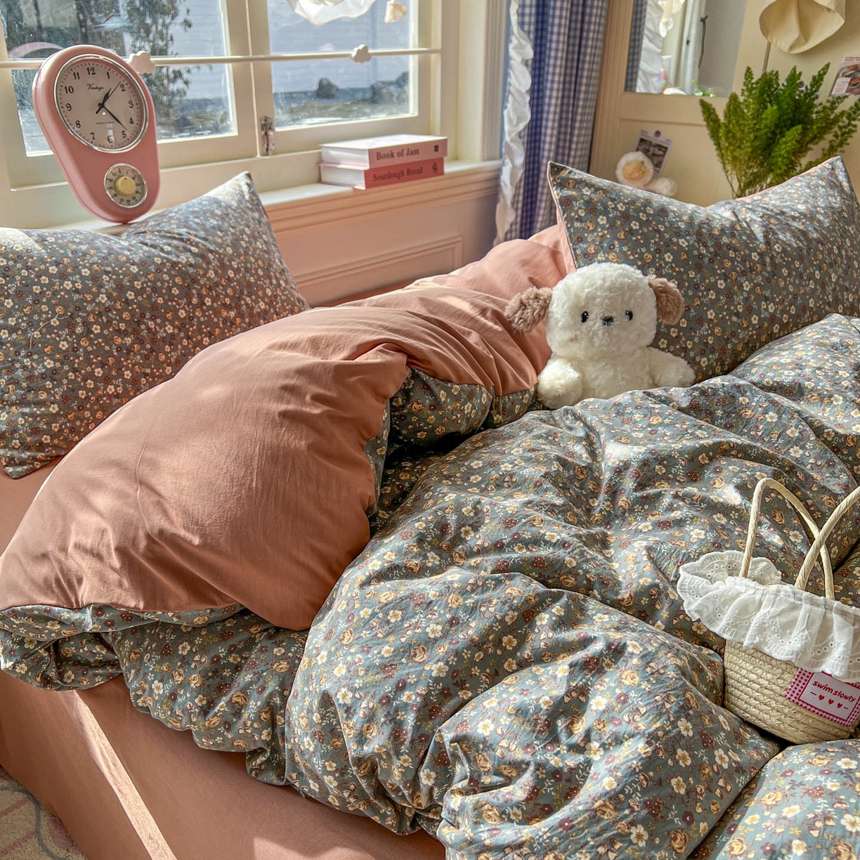 91家纺网 家纺一手货源 找家纺 思诺羽床笠 2026新款古法水洗仿棉云感棉三件套四件套 梵高映像