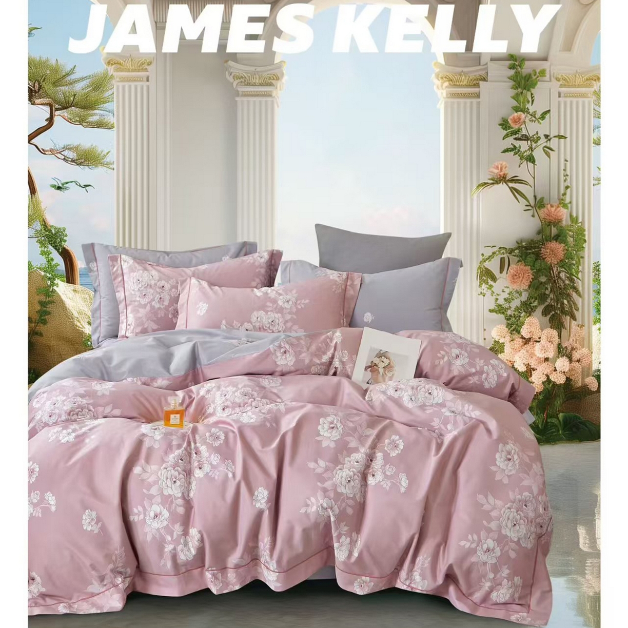 91家纺网 家纺一手货源 找家纺 （总1）未来家居 JAMES KELLY （铂金凯丽）2026新款40支13376全棉印染铂金长绒棉四件套-系列9