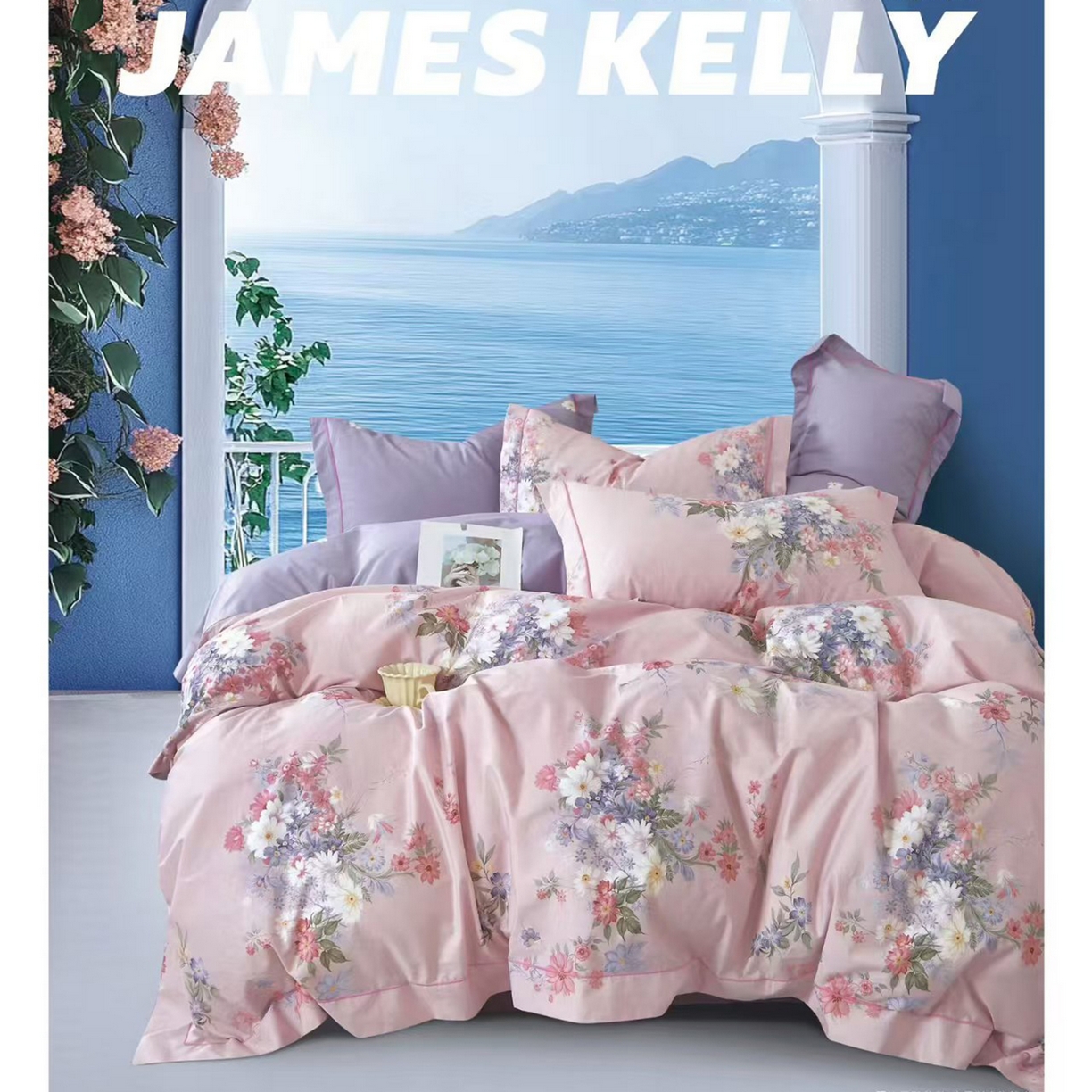 91家纺网 家纺一手货源 找家纺 （总1）未来家居 JAMES KELLY （铂金凯丽）2026新款40支13376全棉印染铂金长绒棉四件套-系列9