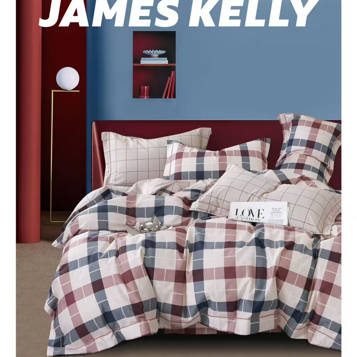 91家纺网 家纺一手货源 找家纺 （总1）未来家居 JAMES KELLY （铂金凯丽）2026新款40支13376全棉印染铂金长绒棉四件套-系列9