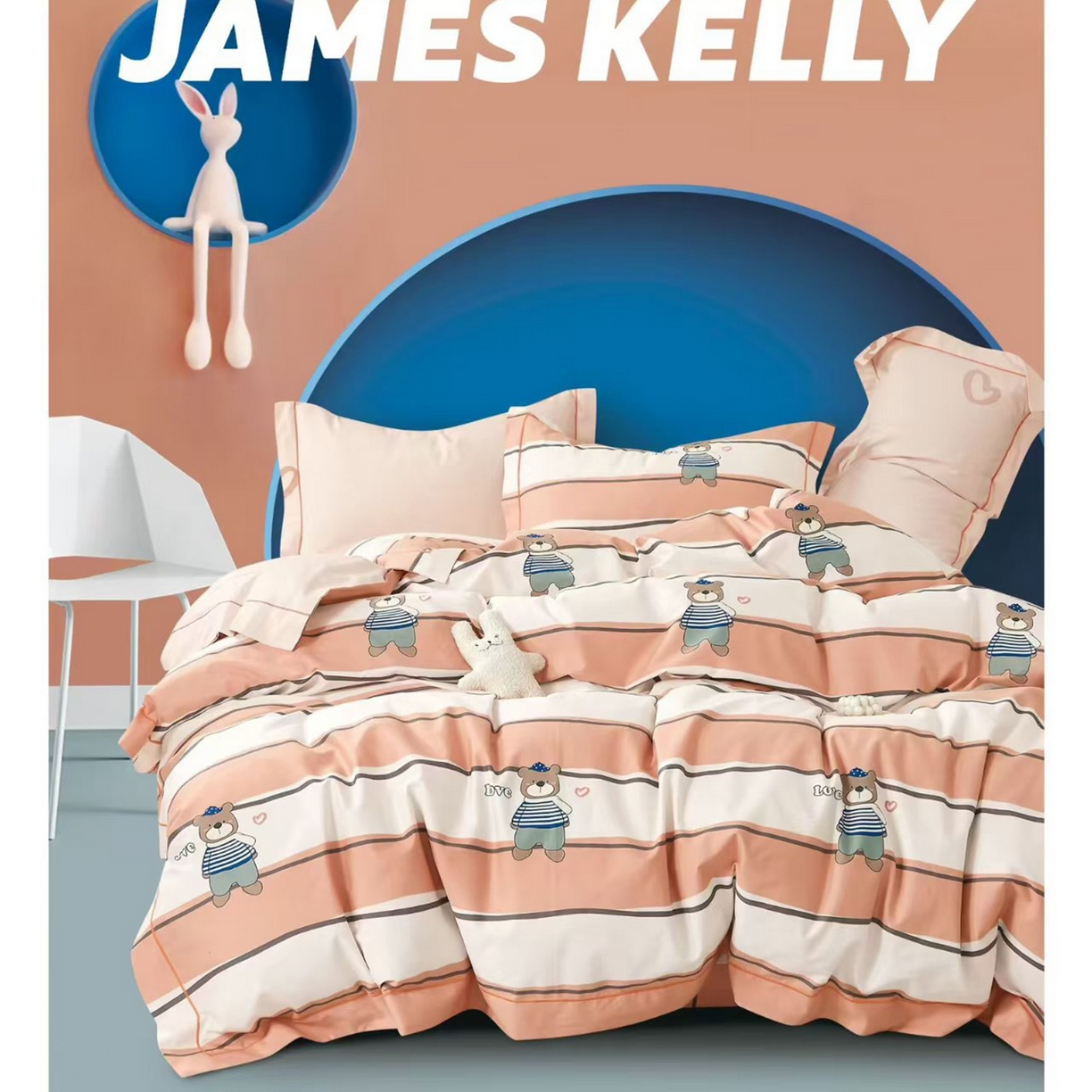 91家纺网 家纺一手货源 找家纺 （总1）未来家居 JAMES KELLY （铂金凯丽）2026新款40支13376全棉印染铂金长绒棉四件套-系列9