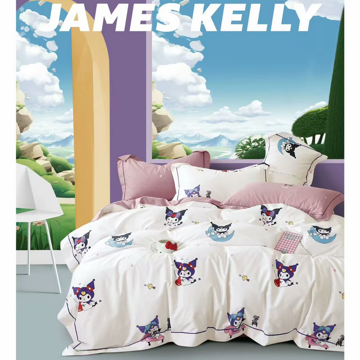 91家纺网 家纺一手货源 找家纺 （总1）未来家居 JAMES KELLY （铂金凯丽）2026新款40支13376全棉印染铂金长绒棉四件套-系列9