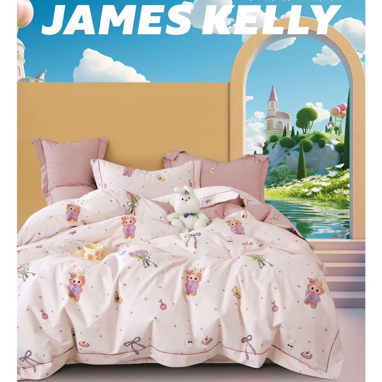 91家纺网 家纺一手货源 找家纺 （总1）未来家居 JAMES KELLY （铂金凯丽）2026新款40支13376全棉印染铂金长绒棉四件套-系列9