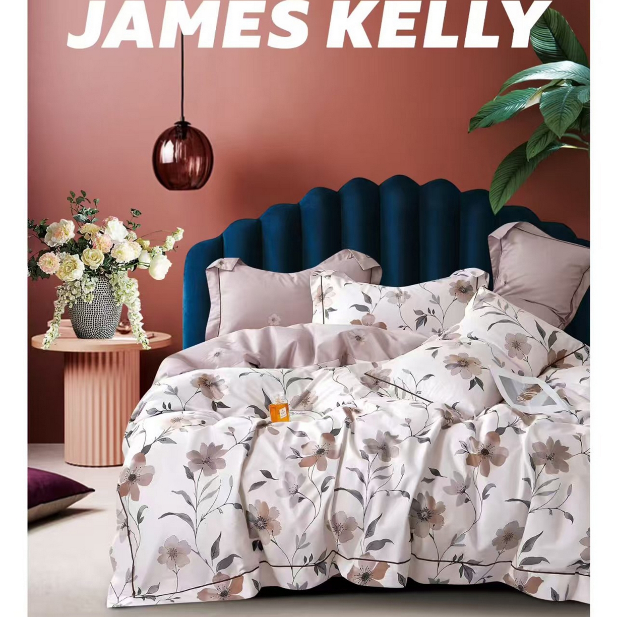 91家纺网 家纺一手货源 找家纺 （总1）未来家居 JAMES KELLY （铂金凯丽）2026新款40支13376全棉印染铂金长绒棉四件套-系列9