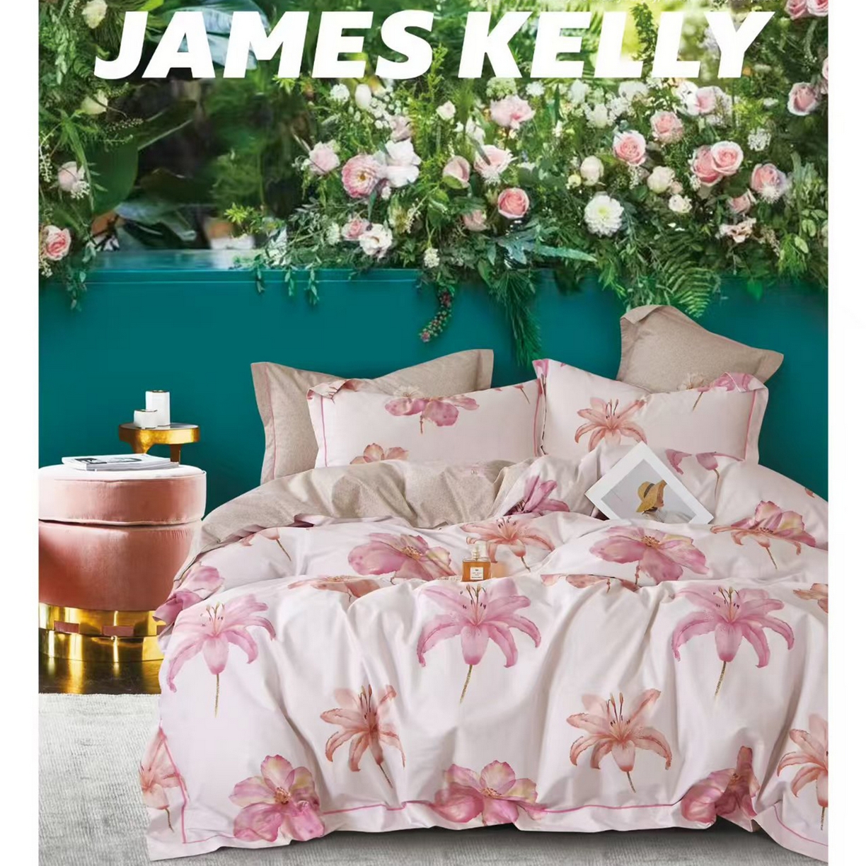 91家纺网 家纺一手货源 找家纺 （总1）未来家居 JAMES KELLY （铂金凯丽）2026新款40支13376全棉印染铂金长绒棉四件套-系列9