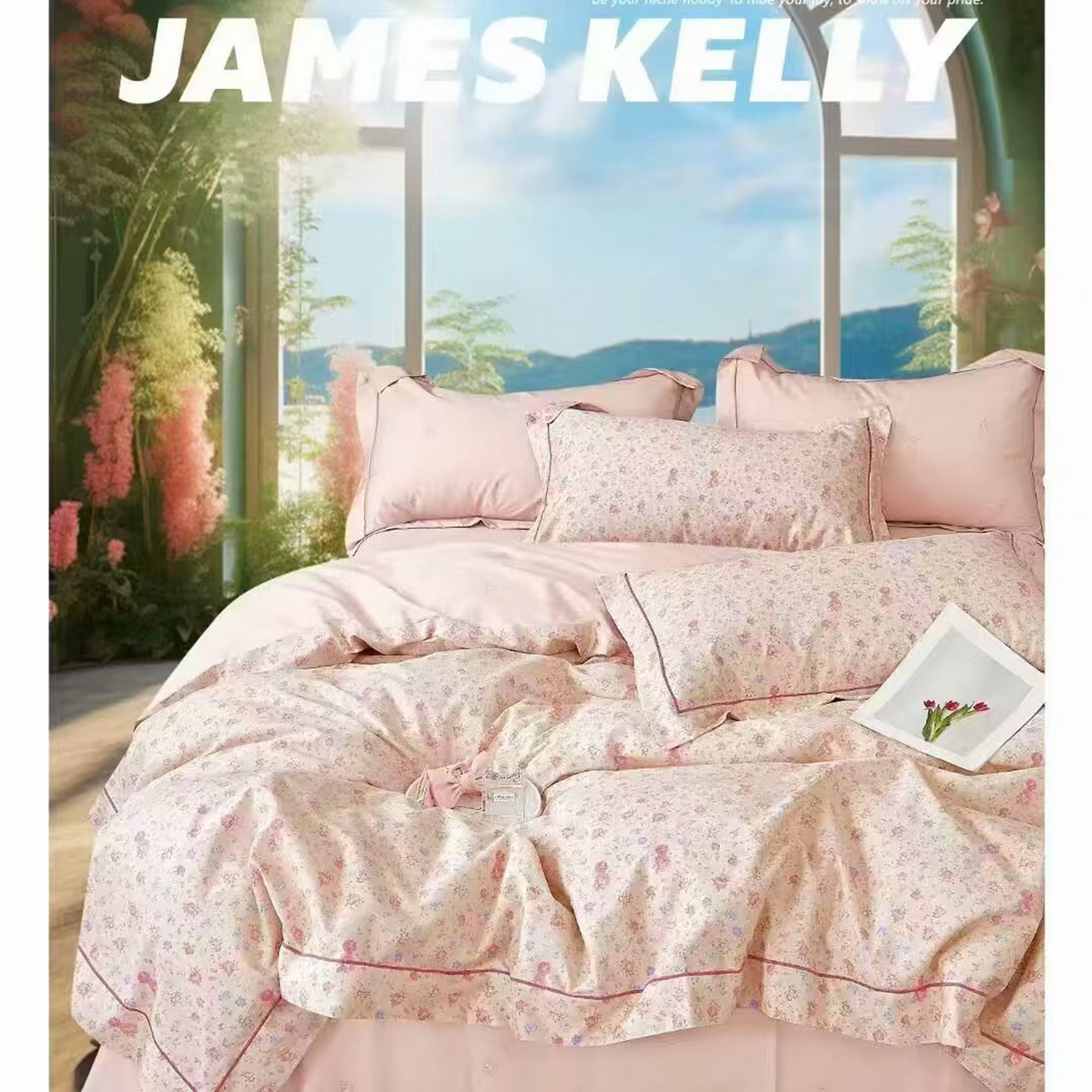 91家纺网 家纺一手货源 找家纺 （总1）未来家居 JAMES KELLY （铂金凯丽）2026新款40支13376全棉印染铂金长绒棉四件套-系列9