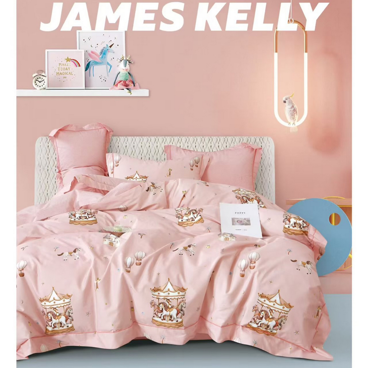 91家纺网 家纺一手货源 找家纺 （总1）未来家居 JAMES KELLY （铂金凯丽）2026新款40支13376全棉印染铂金长绒棉四件套-系列9