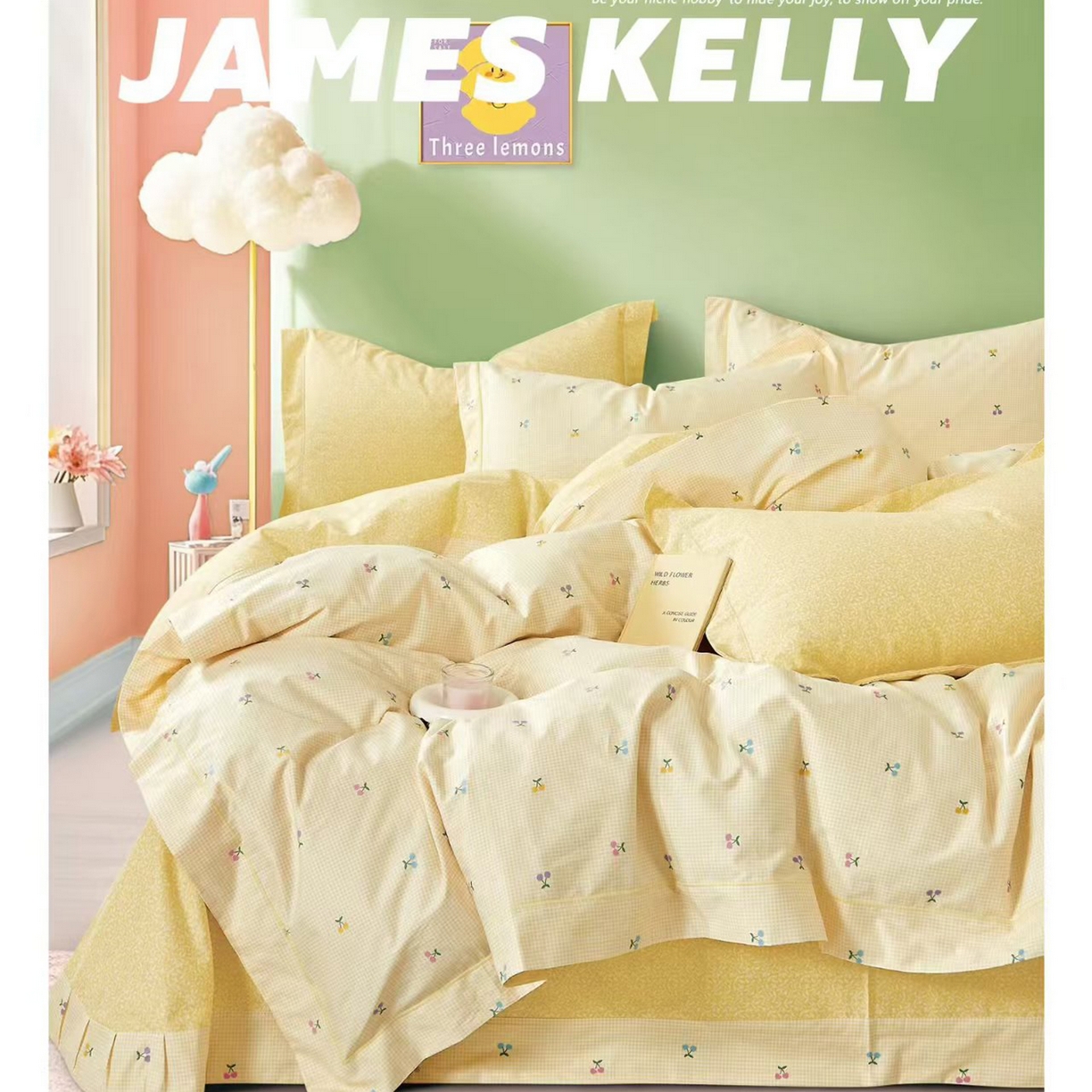 91家纺网 家纺一手货源 找家纺 （总1）未来家居 JAMES KELLY （铂金凯丽）2026新款40支13376全棉印染铂金长绒棉四件套-系列9