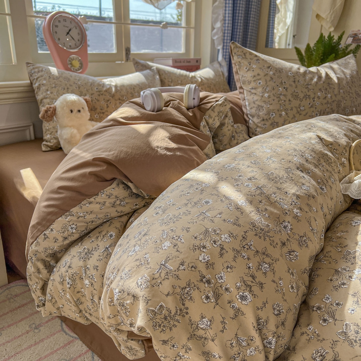 思诺羽床笠 2026新款古法水洗仿棉云感棉三件套四件套 美式