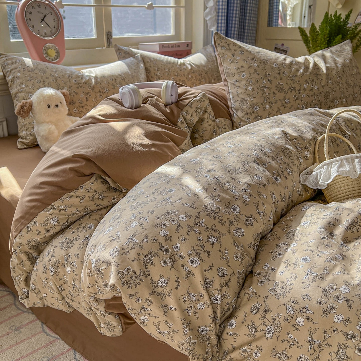 91家纺网 家纺一手货源 找家纺 思诺羽床笠 2026新款古法水洗仿棉云感棉三件套四件套 美式