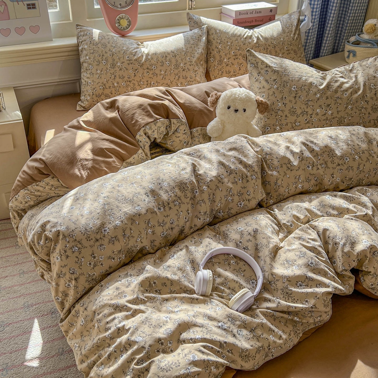 91家纺网 家纺一手货源 找家纺 思诺羽床笠 2026新款古法水洗仿棉云感棉三件套四件套 美式