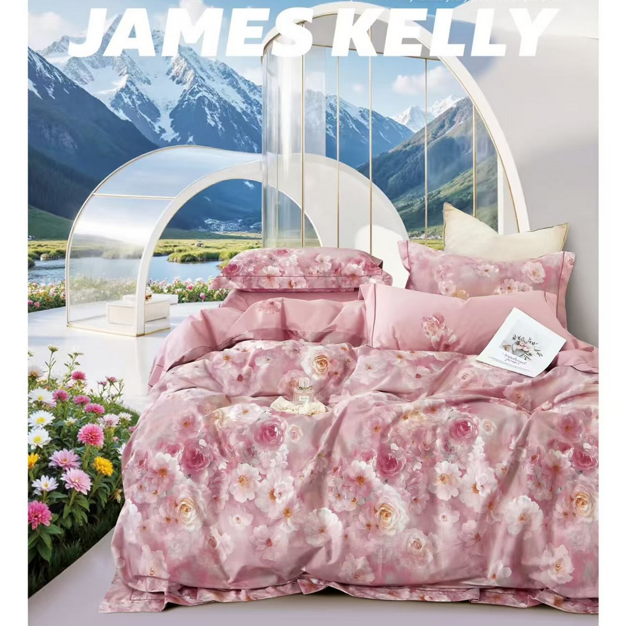 91家纺网 家纺一手货源 找家纺 （总1）未来家居 JAMES KELLY （铂金凯丽）2026新款40支13376全棉印染铂金长绒棉四件套-系列9