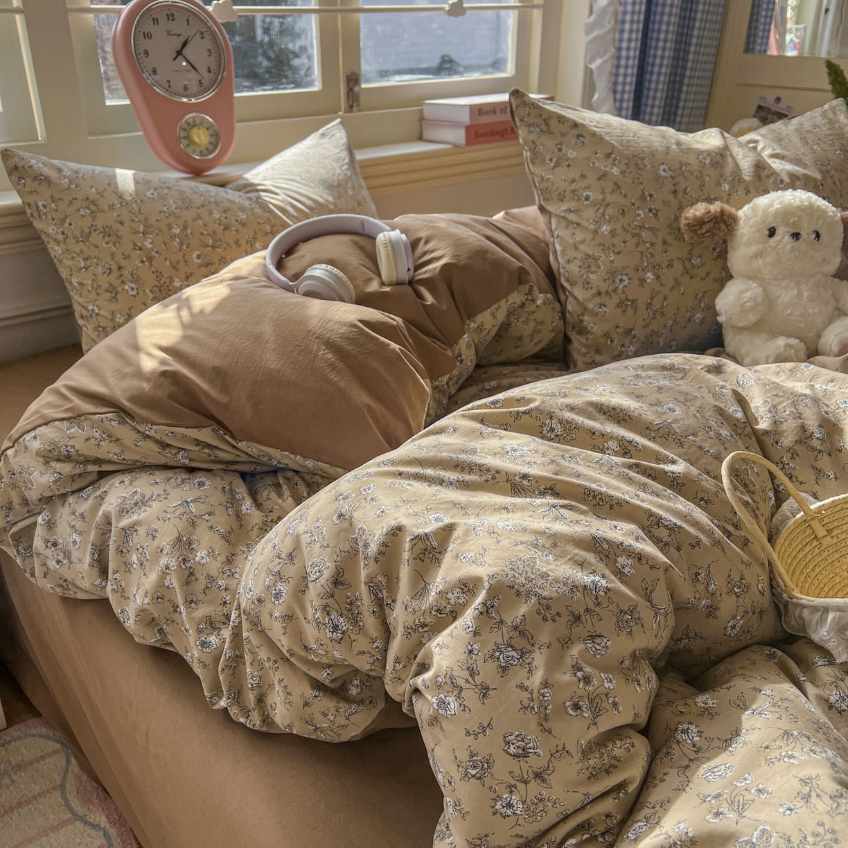 91家纺网 家纺一手货源 找家纺 思诺羽床笠 2026新款古法水洗仿棉云感棉三件套四件套 美式