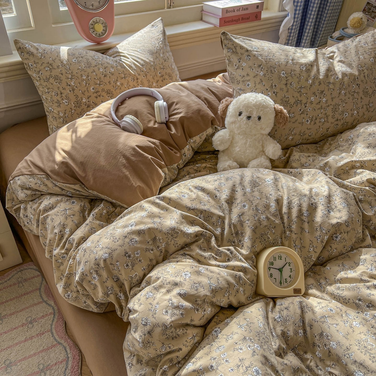 91家纺网 家纺一手货源 找家纺 思诺羽床笠 2026新款古法水洗仿棉云感棉三件套四件套 美式