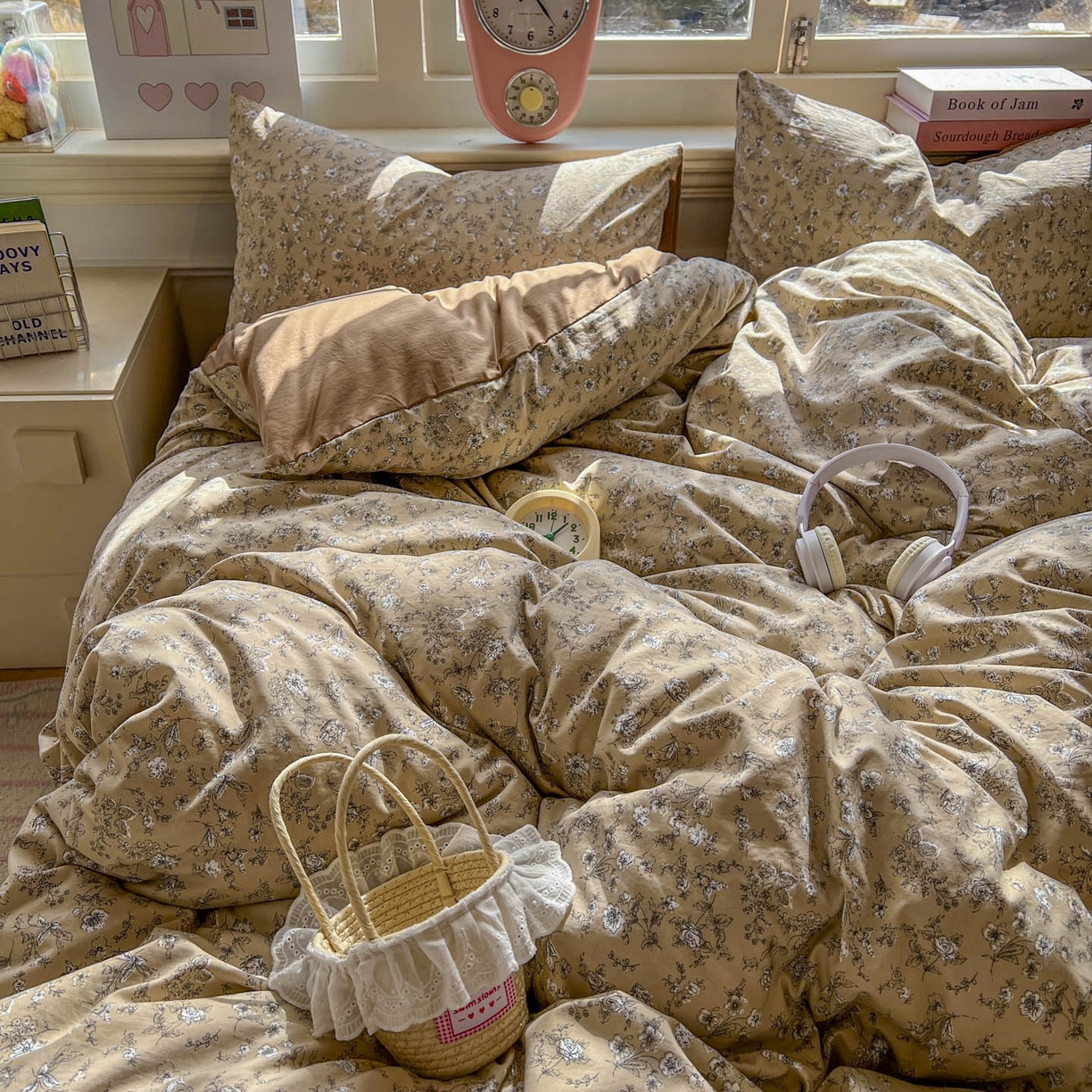 91家纺网 家纺一手货源 找家纺 思诺羽床笠 2026新款古法水洗仿棉云感棉三件套四件套 美式