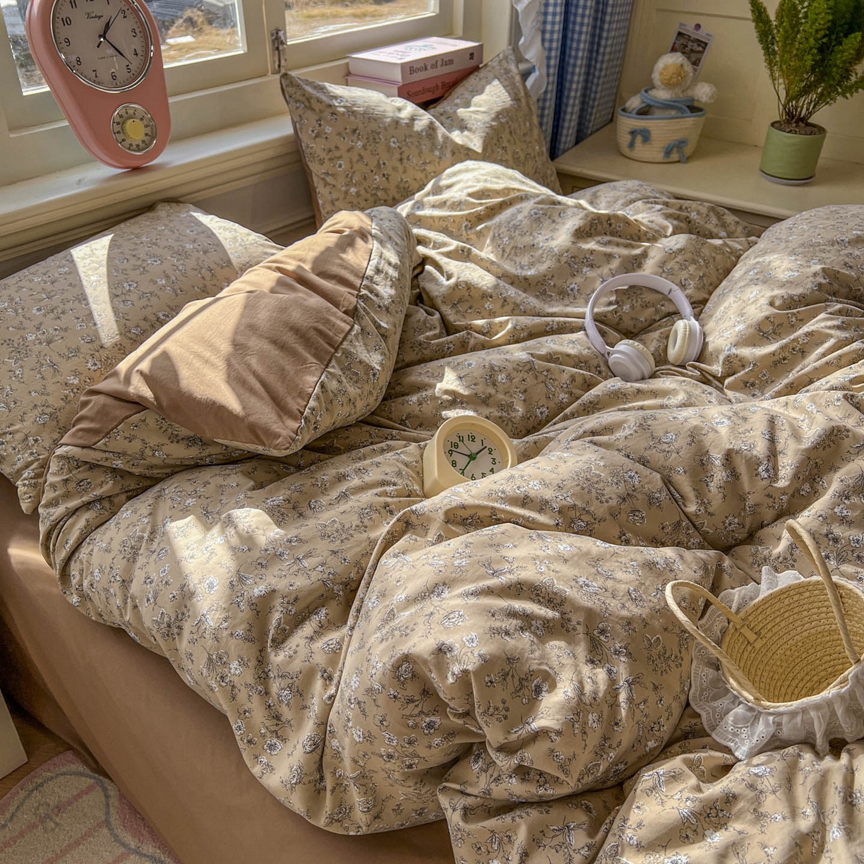 91家纺网 家纺一手货源 找家纺 思诺羽床笠 2026新款古法水洗仿棉云感棉三件套四件套 美式