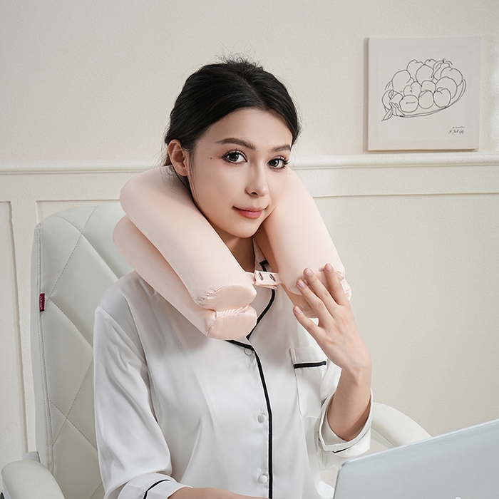 91家纺网 家纺一手货源 找家纺 微枕芯 2026新款磁力二合一旅行U枕 枕头枕芯 粉 单只