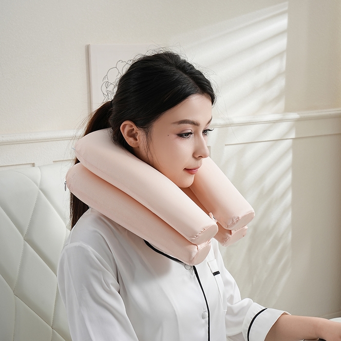 91家纺网 家纺一手货源 找家纺 微枕芯 2026新款磁力二合一旅行U枕 枕头枕芯 粉 单只