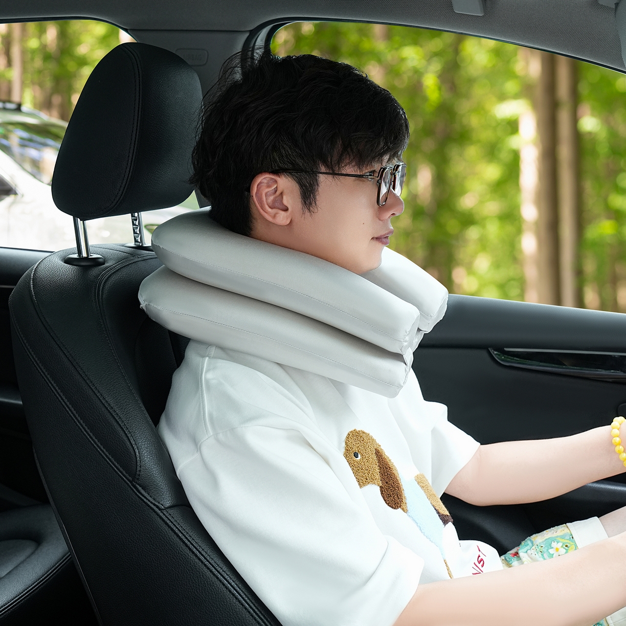 91家纺网 家纺一手货源 找家纺 微枕芯 2026新款磁力二合一旅行U枕 枕头枕芯 奶白 单只