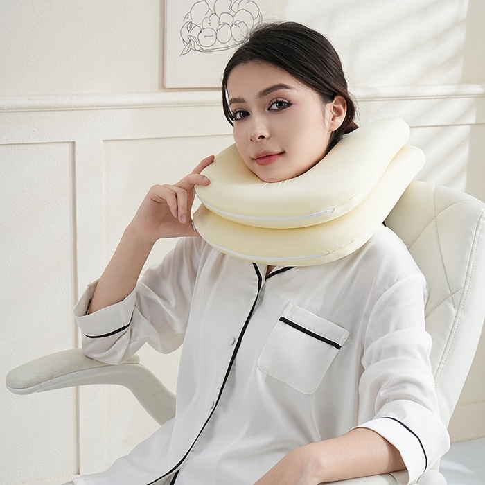 91家纺网 家纺一手货源 找家纺 微枕芯 2026新款磁力二合一旅行U枕 枕头枕芯 黄 单只