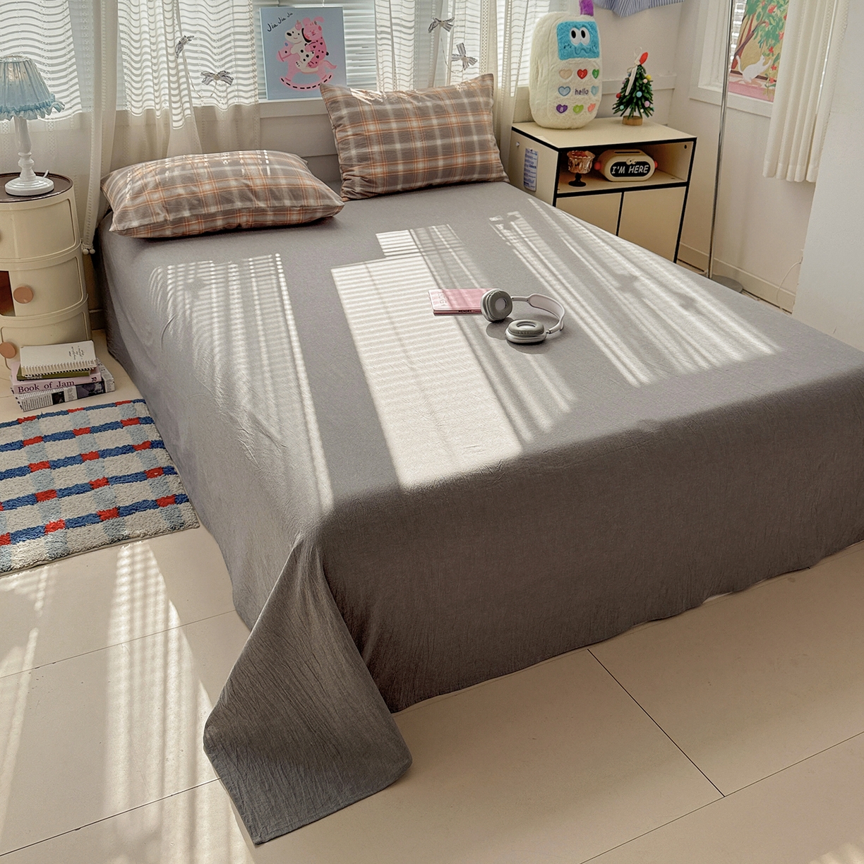 91家纺网 家纺一手货源 找家纺 （总）柠萌家居 2026新款纯棉全棉A类色织水洗棉四件套（可定制尺寸）