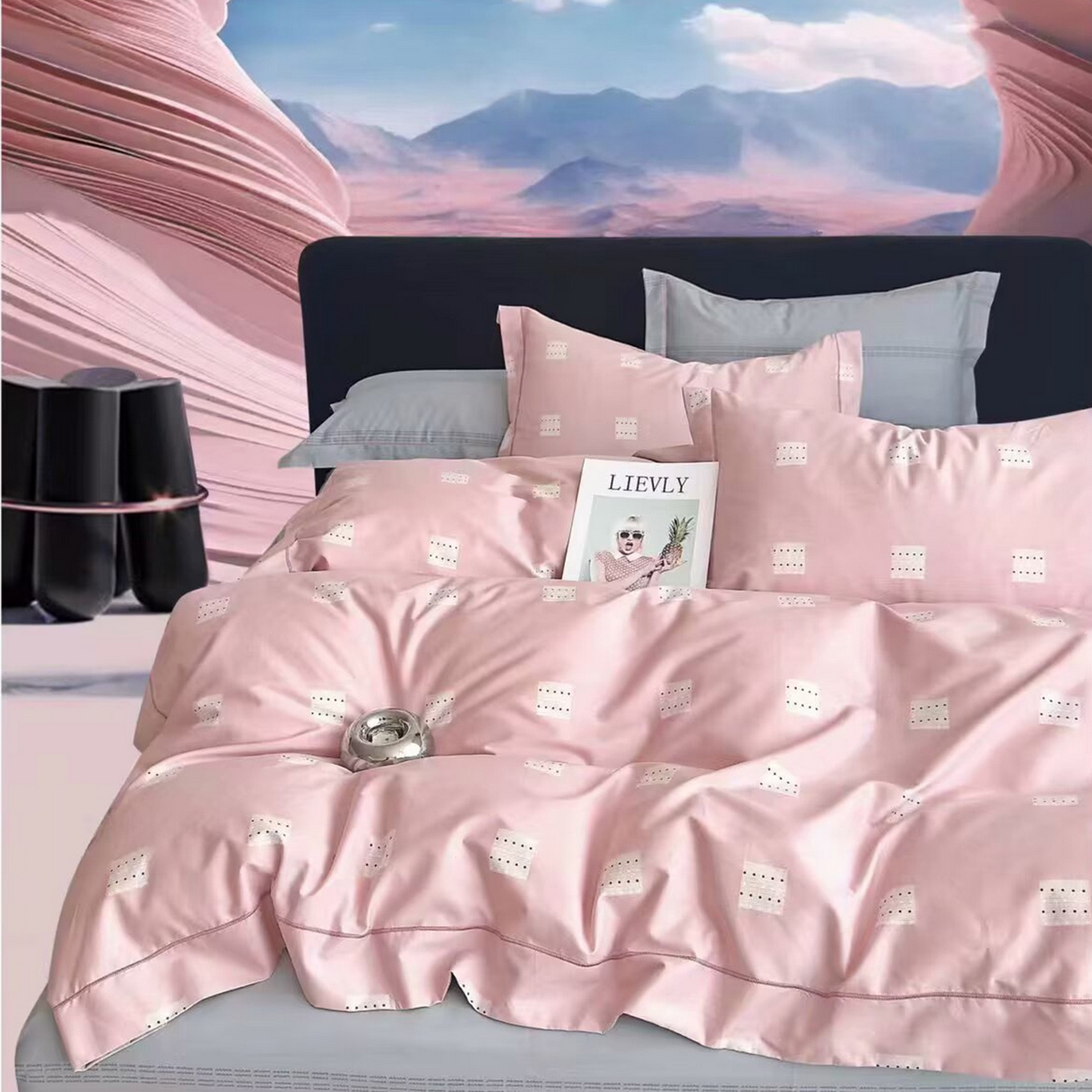 91家纺网 家纺一手货源 找家纺 （总）未来家居 JAMES KELLY （铂金凯丽）2025新款40支13376全棉印染铂金长绒棉四件套-系列6