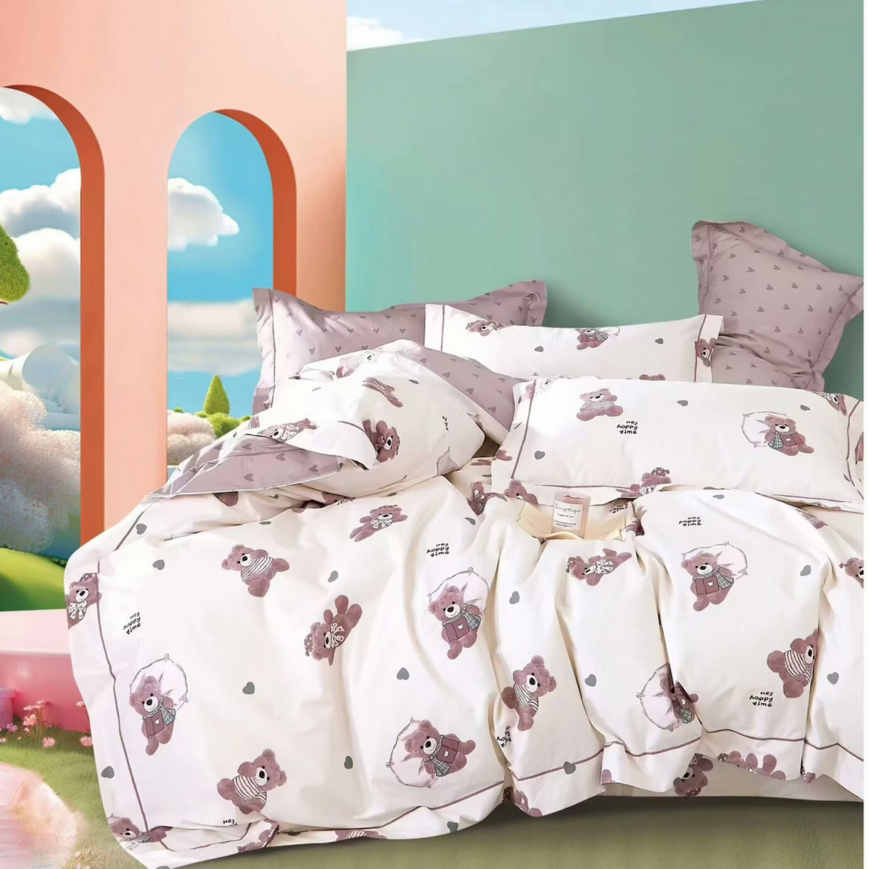 91家纺网 家纺一手货源 找家纺 （总）未来家居 JAMES KELLY （铂金凯丽）2025新款40支13376全棉印染铂金长绒棉四件套-系列6