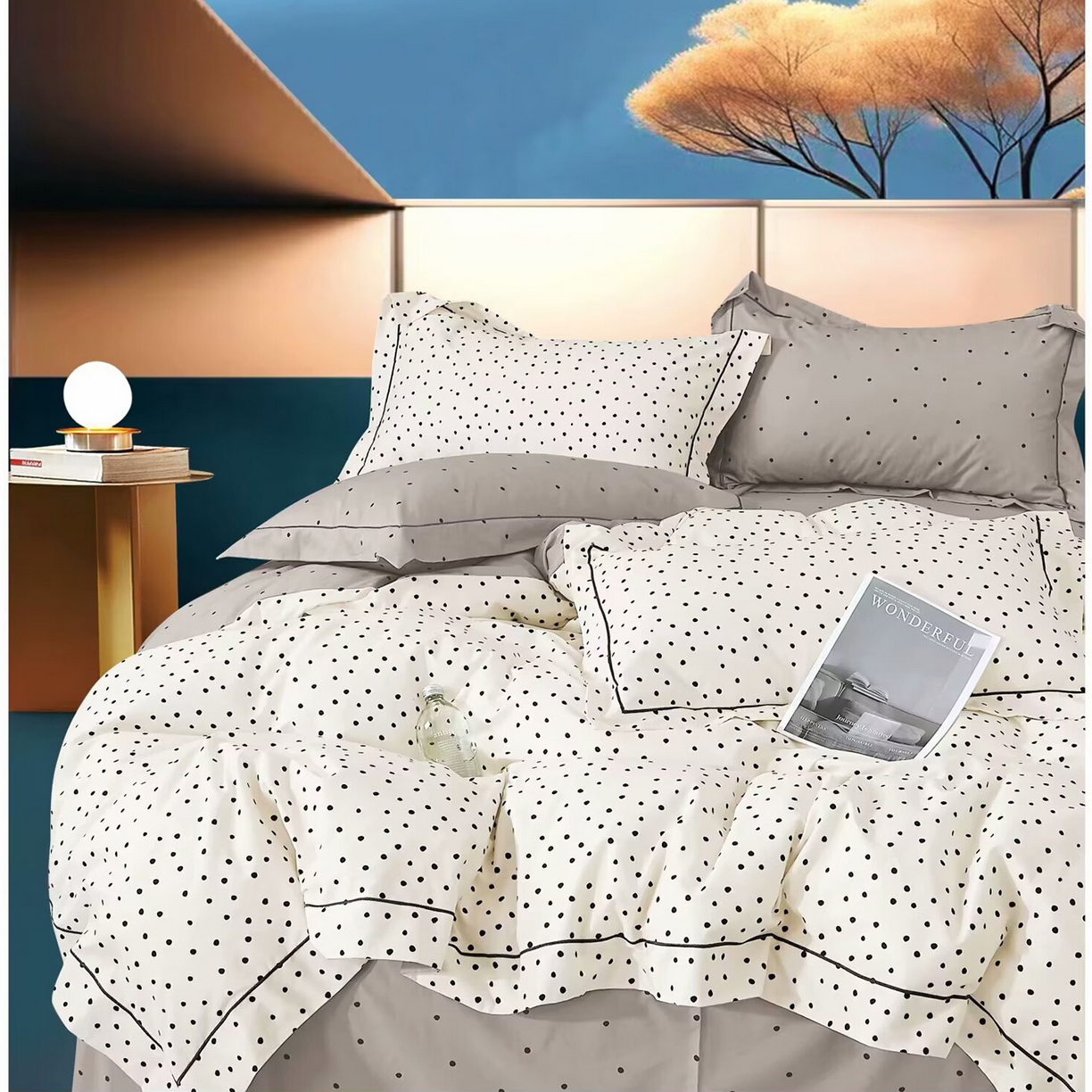 91家纺网 家纺一手货源 找家纺 （总）未来家居 JAMES KELLY （铂金凯丽）2025新款40支13376全棉印染铂金长绒棉四件套-系列6