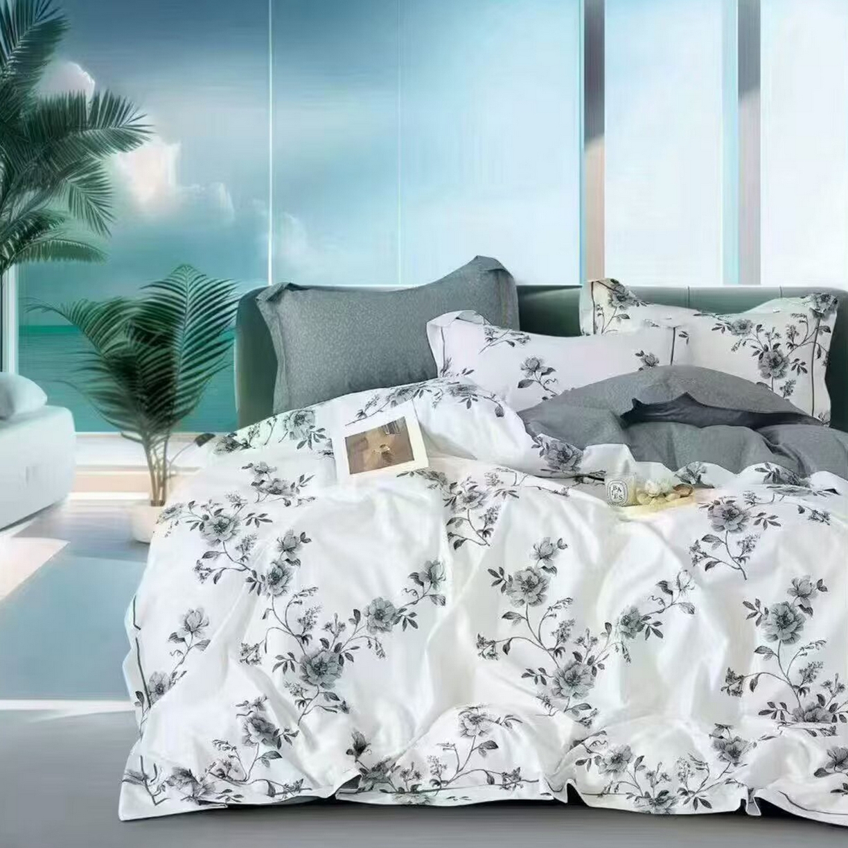 91家纺网 家纺一手货源 找家纺 （总）未来家居 JAMES KELLY （铂金凯丽）2025新款40支13376全棉印染铂金长绒棉四件套-系列6