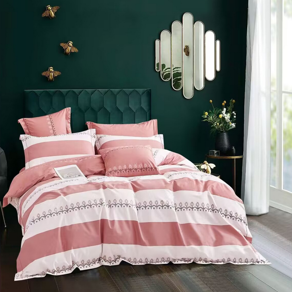 91家纺网 家纺一手货源 找家纺 （总）未来家居 JAMES KELLY （铂金凯丽）2025新款40支13376全棉印染铂金长绒棉四件套-系列6